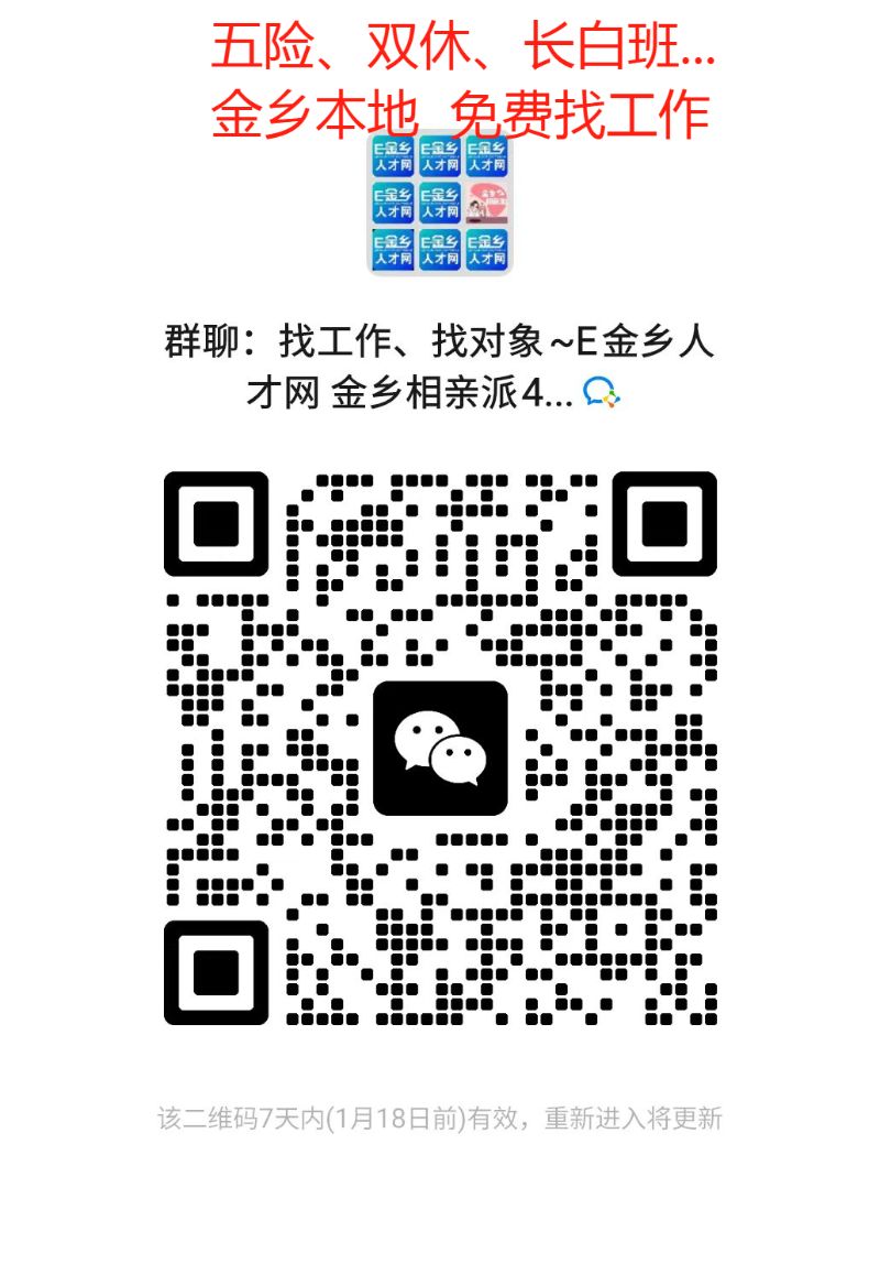 金乡人才网最新职位招聘