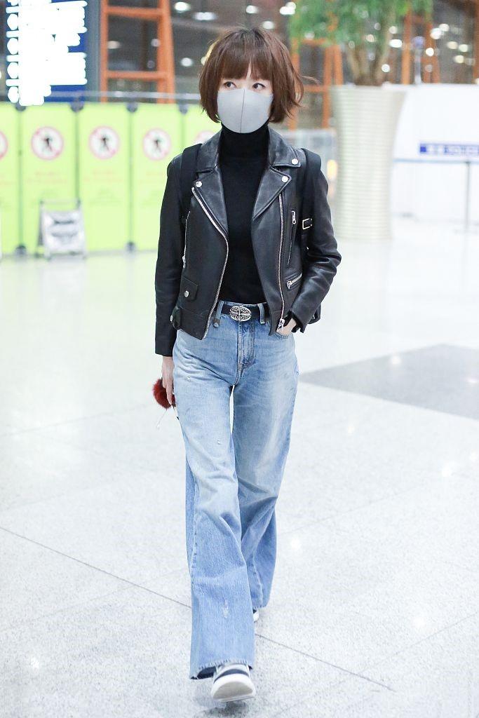 鲁豫最新机场美照